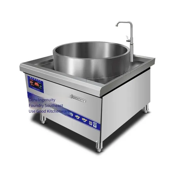 Deru Commercial Induction Cooker for Lanzhou Noodles, Triangular Beef Noodle Pot, 304 Composite Bottom Soup Pot, Beef and Mutton Soup Stove photo-2