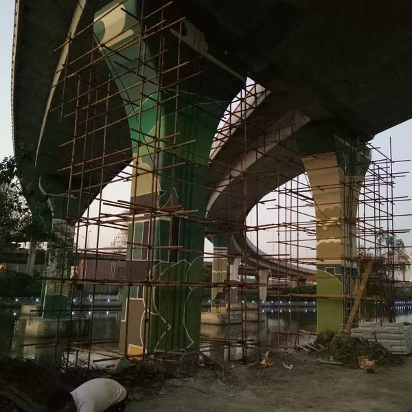 High-altitude Wall Painting and Hand-painted Walls in Shenyang, Liaoning, Graffiti and Painting on Cooling Towers and Chimneys, Painting on Cooling Water Towers, Painting on Overpasses photo-3