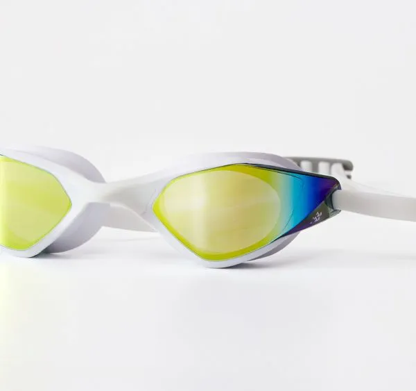 Larger Hybrid Small Swim Goggle Adults Anti-Fog Uv Protected Waterproof Mirror Coating High Definition Lens photo-2