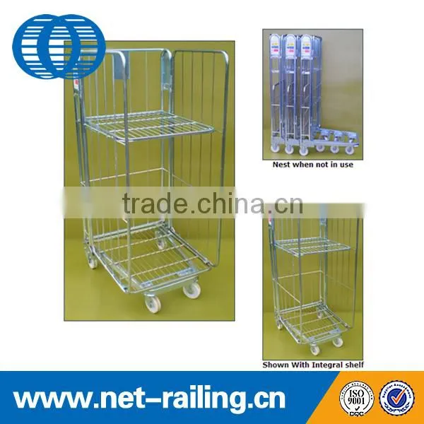 Industrial Wire Mesh Roll Container Trolley photo-3