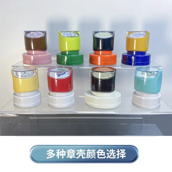 Flash Stamp Round Plastic WES Custom Text Design for Corporate Seals Financial Stamps Business Authentication Office Use photo-5