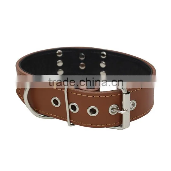 Wholesale Skulls Decorate Real Cowhide Pet Collars Rivet Dog Collar photo-3