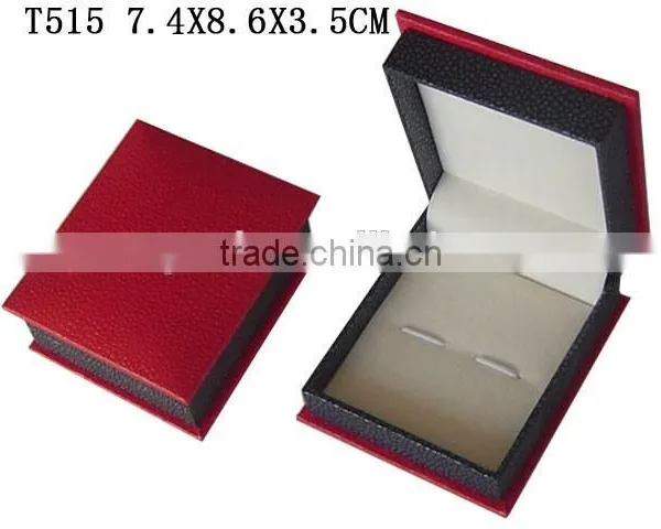 Red plastic cufflink box