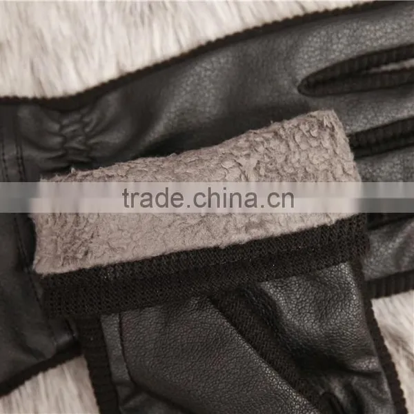 Buckskins Leather Gloves, Fall and Winter Warm Velvet Fashion Line Cycling Gloves, Full Finger Cycling Gloves photo-3