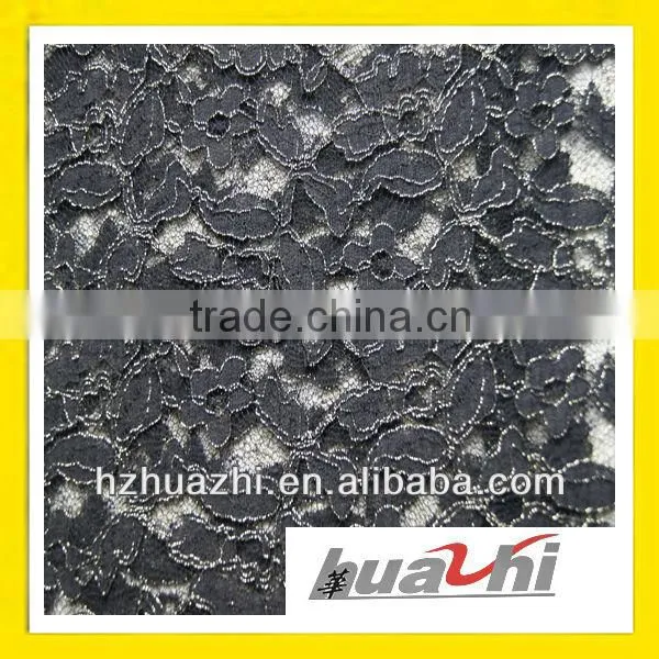 Monochrome Embroidered Lace Fabric
