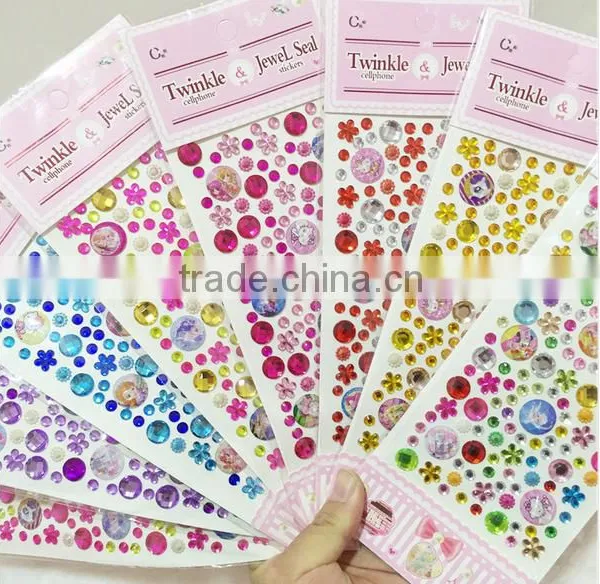 Wholesales Cute Acrylic Crystal Decoration Rhinestone Sticker photo-4