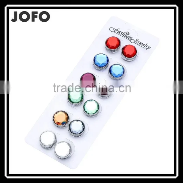 Crystal Gifts The New Muslim Scarf Accessories Mixed Colors Rhinestone Magnet Brooch PDJ0083
