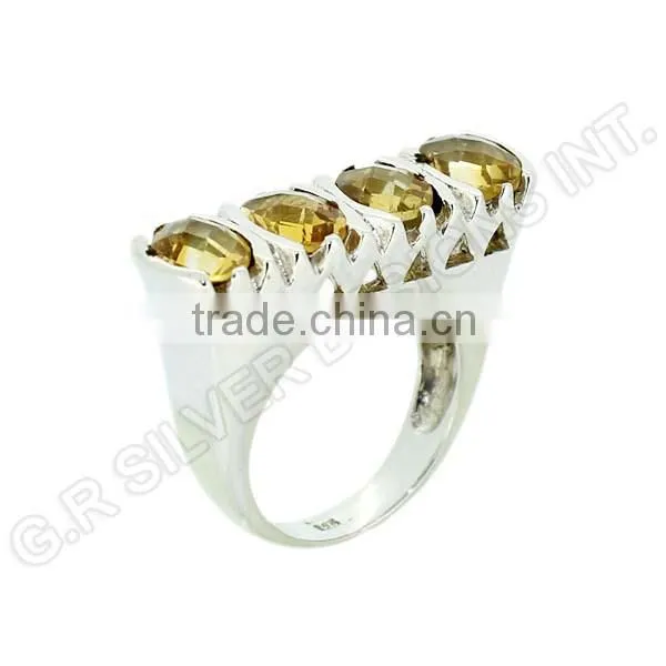 Citrine Oval Faceted Gemstone Wholesale Ring,sterling 925 Silver Amazing Women Ring Jewelry photo-4
