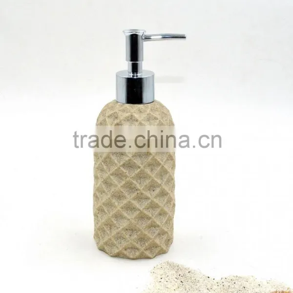 Pineapple Line Polyresin Sandstone Bathroom Accessories Set for Hotel and Home photo-2