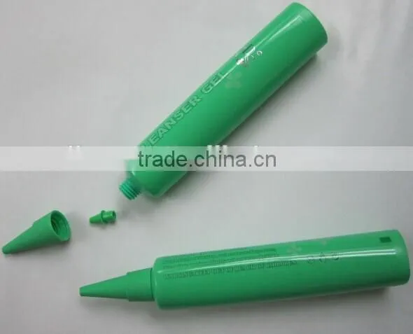 Round Cosmetic Tube With Acutilingual Head and Nozzle Cap photo-2