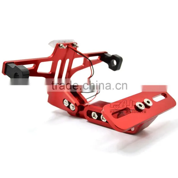 BJ-LPL-039 Aluminum Universal Sportbike License Plate Frames Holder Bracket With LED photo-2