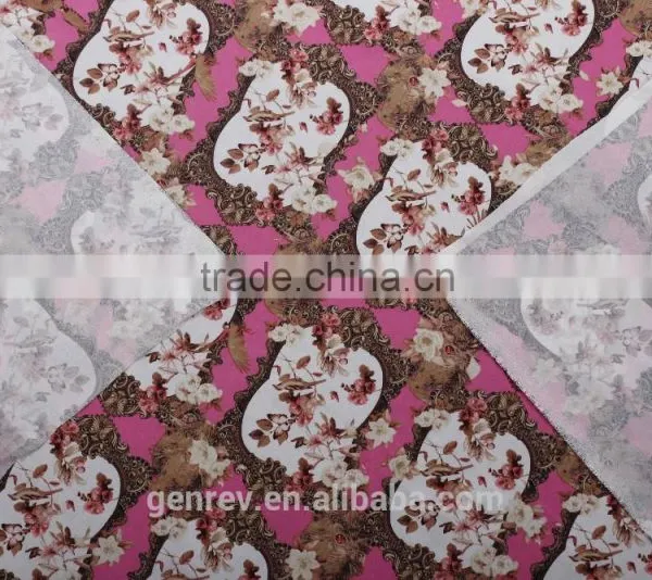Polyesteter Fabric Printing Digital Fabric Printing 100polyester Flower Printed Fabric photo-4