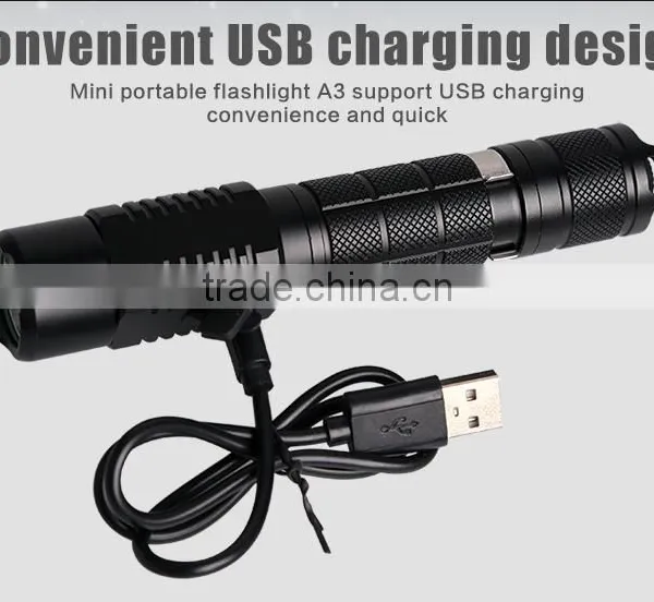 USA Imported XML2(U2) 1100lm USB Leds Torch photo-5