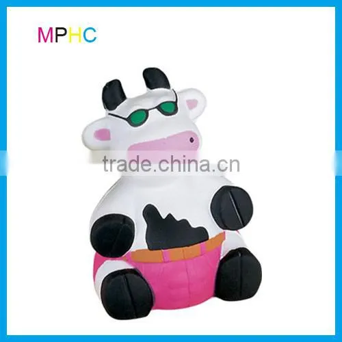 Promotional Soft Squeeze Toy Sitting Cow Stress Reliever