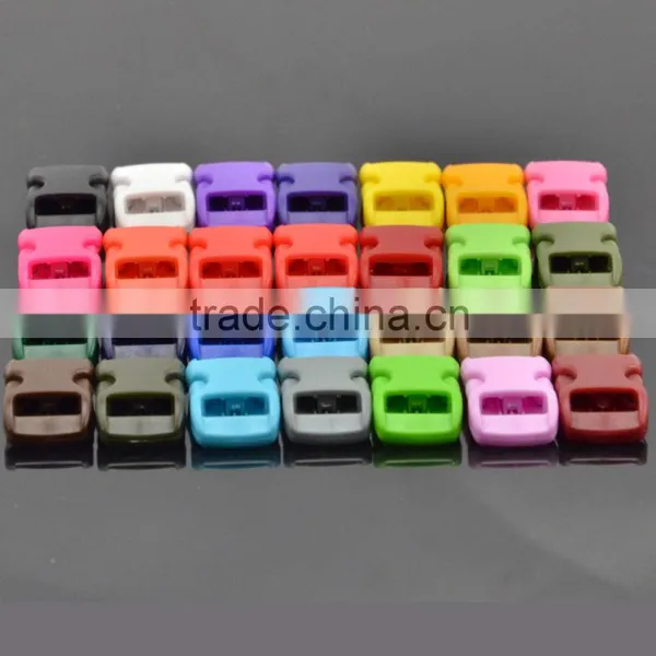 3/8" Webbing Colorful Curve Contoured Side Release Buckle Plastic Buckle for Paracord Bracelet photo-3