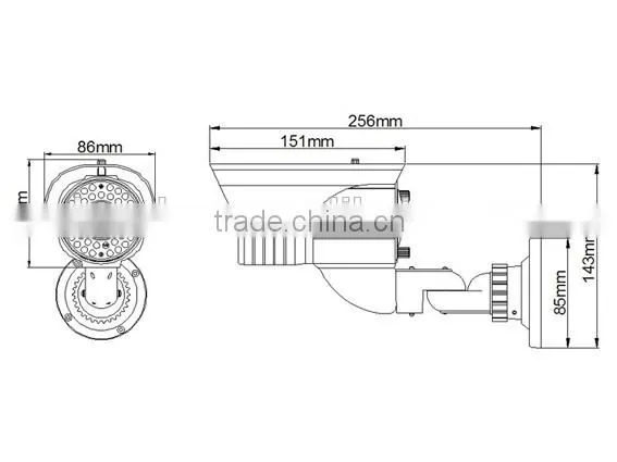 Kendom Manufacturer China Cctv Surveillance System Promotional ir Ahd Weatherproof Camera With Varifocal Lens photo-3