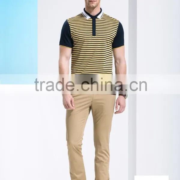 Summer New Product Men's Business Casual Short Striped Collar T-shirt With Short Sleeves photo-2