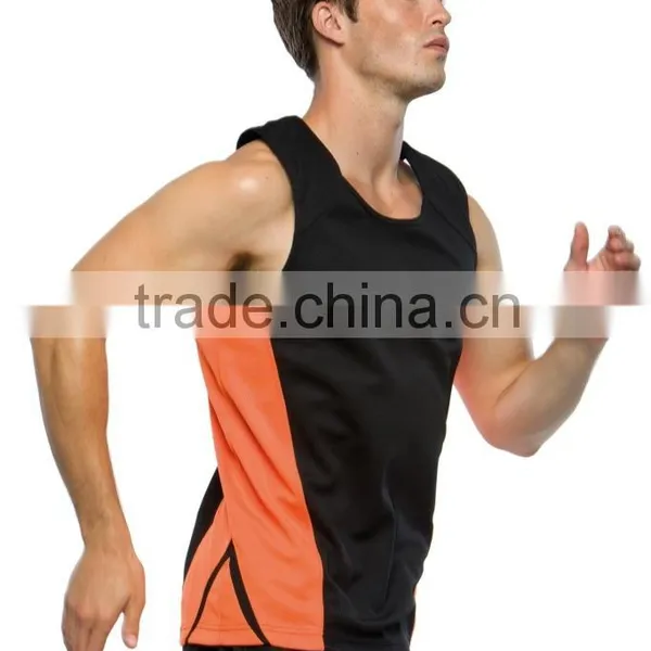Hot Sale Sublimation Custom Mens Running Vest Body Building Gym Tank Top Wholesale photo-3