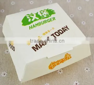 Eco-friendly Food Paper Box Disposable Hamburgers Box photo-5