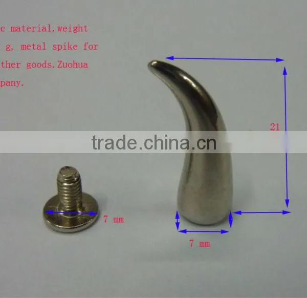metal screw back spike for leather