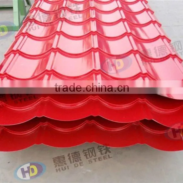 Plain Color Coated Corrugated Galvanized Steel Roofing Sheet