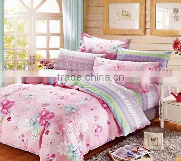 100%cotton 40*40 128*68 Pigment Print Bedding Set photo-4