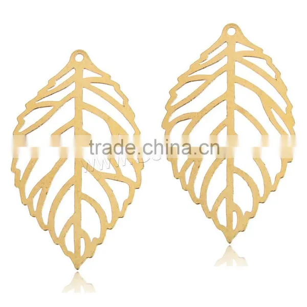 High Quality Plating Brass Leaf Pendants photo-2