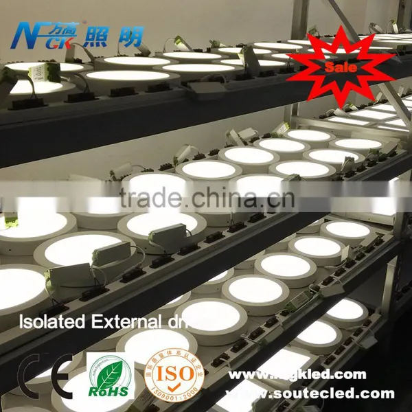 2015 Hot Sale Surface Led Panel Light Round 12w Led Panel Light SMD Ultra Bright Diffused Led Light Panel