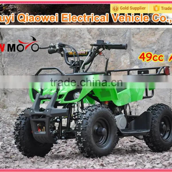 QWMOTO CE 4 Wheeler Easy Pull Starter 49CC 2 stroke Mini Dirt Quad Bike 50cc Mini Kids ATV for Cheap Sale