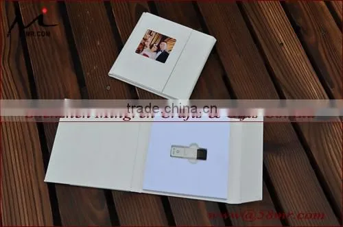 Wedding Leather Fabric Linen USB Box
