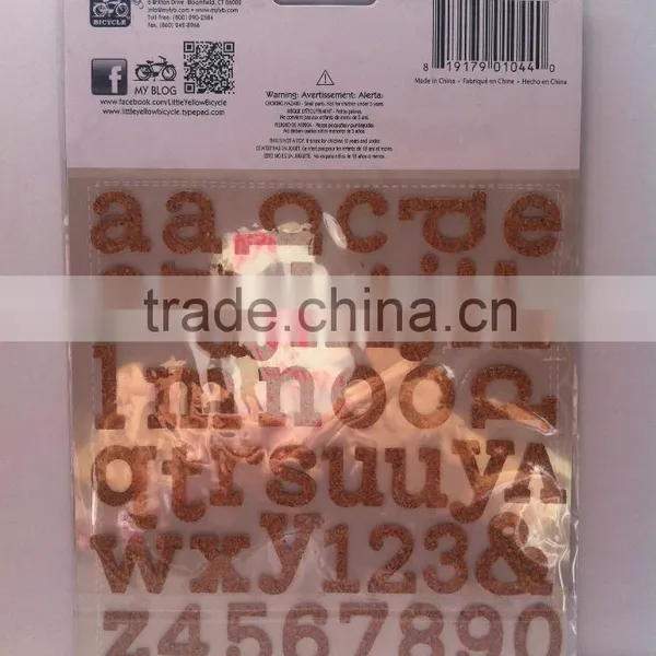 2014 Alphabet Wood Paper Sticker,custom Sticker Paper,sticker Waterproof Paper Custom photo-2