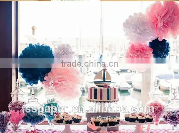 Tissue Paper Pom Poms Flower Ball for Indian Wedding Decoration Pots Quality Choice photo-4