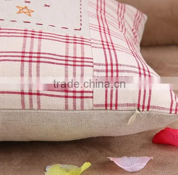 2015 New Pastoral Style Hand Embroidery Cartoon Cotton and Linen Hold Pillow Sofa Cushion Cover Car Decoration photo-6