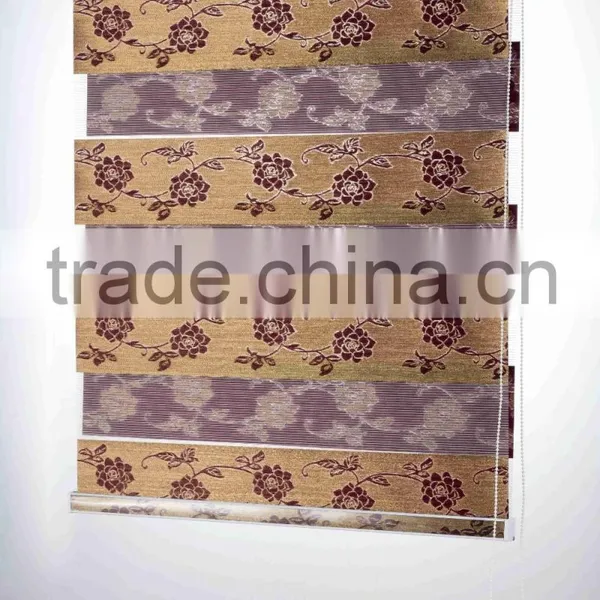 New Style Double Layer Fabrics Zebra Blinds photo-3