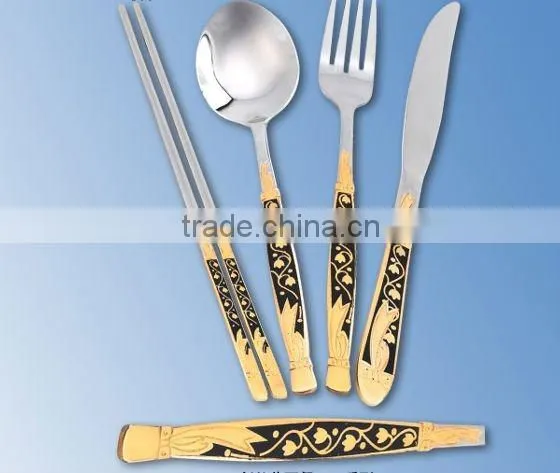 2015 Wholesale Metal Fork Spoonset With Gift Box Ceramic/kinds of Spoon and Fork Metal/disposable Plastic Spoon and Fork photo-3