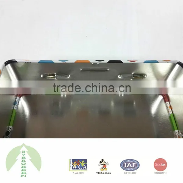 Tin Box With Pin Hinge and Handle, Shine Color, Nice Tin Case photo-2
