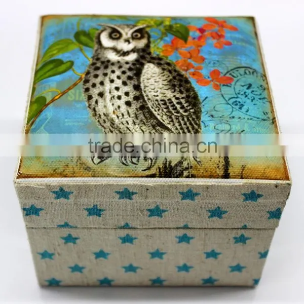 Custom Image Top Printed Cotton Fabric Gift Box - Set of 3 photo-3
