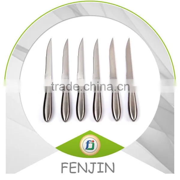 6pcs Hollow Handle Stainless Steel Steak Knife