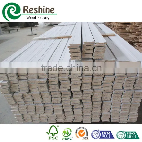 White Primer Bullnose Colonial Spalyed Wood Moulding photo-5