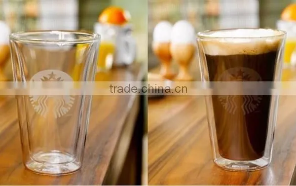 Cone-shaped Glass Cup/ Starbucks Double Layer Glass Cup photo-2