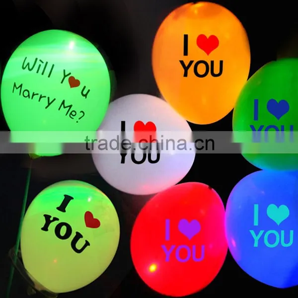 Colorful Helium Led Latex Balloons Glow in the Night for for Party photo-2