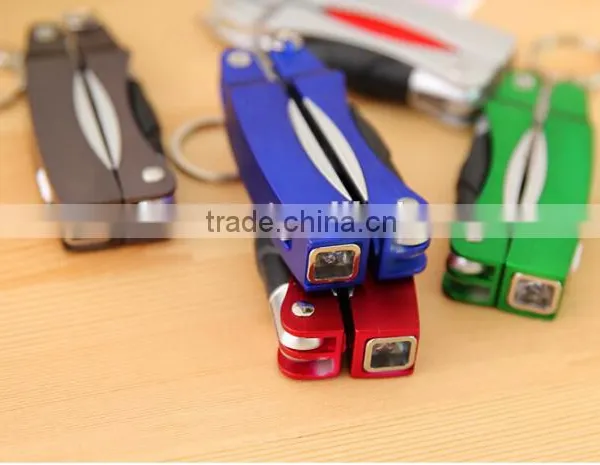Foldable 3 in 1 Multifunctional Pen With Scissors and LED Flashlight photo-5