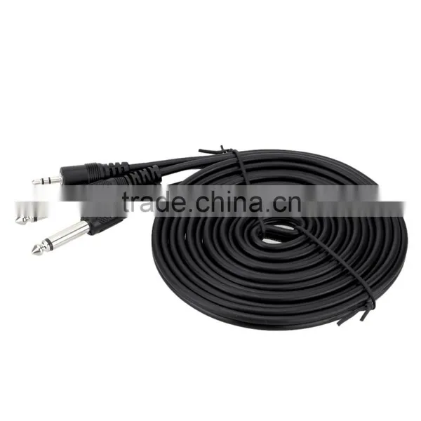5ft / 1.5m 3.5mm Stereo Male to Dual 6.35mm Mono Male Cable Wire for Computer Mixer Mixing Console photo-6