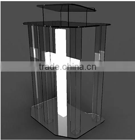 Unassembled Acrylic/lectern/pulpit/lucite/plexiglass/podium/led photo-2