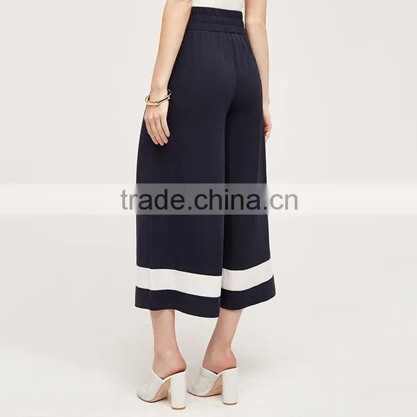 Fashion White Black Working Office Lady Culotte Wide Leg Pants Woman photo-4