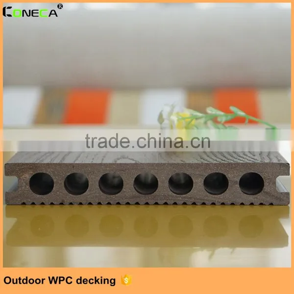 WPC Material Outdoor Decor Floor and Brusched Surface Treatment WPC Composite Decking photo-4