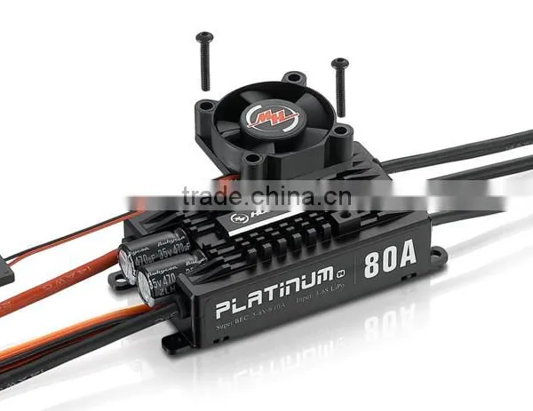 Hobbywing RC Aircraft System Platinum 60A V4 Brushless ESC Higher Driving Efficiency Longer Flight Time Lower ESC Temperature photo-5