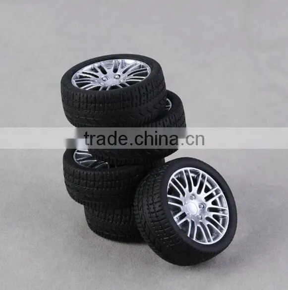DIY Toys Accessories 35mm Natural Rubber Wheel Model Tires, Diameter of Bore is 3mm photo-2