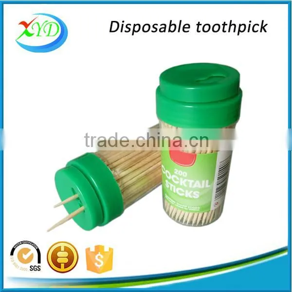 200 Piece Plastic Jars Packaging Wooden Tooth Pick photo-2
