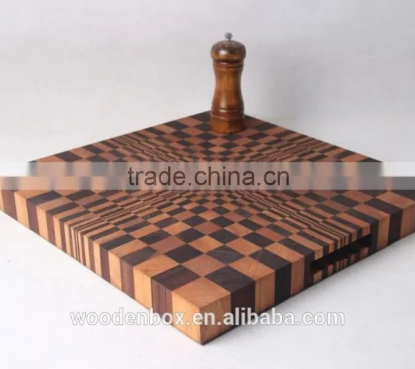 High Qualiy Three Dimensional Wood Cutting Board With Finger Grooves photo-3